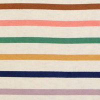 LONG SLEEVE KNIT TWIRL DRESS SUNRISE RAINBOW STRIPE