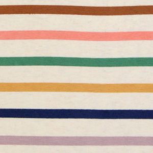 LONG SLEEVE KNIT TWIRL DRESS SUNRISE RAINBOW STRIPE