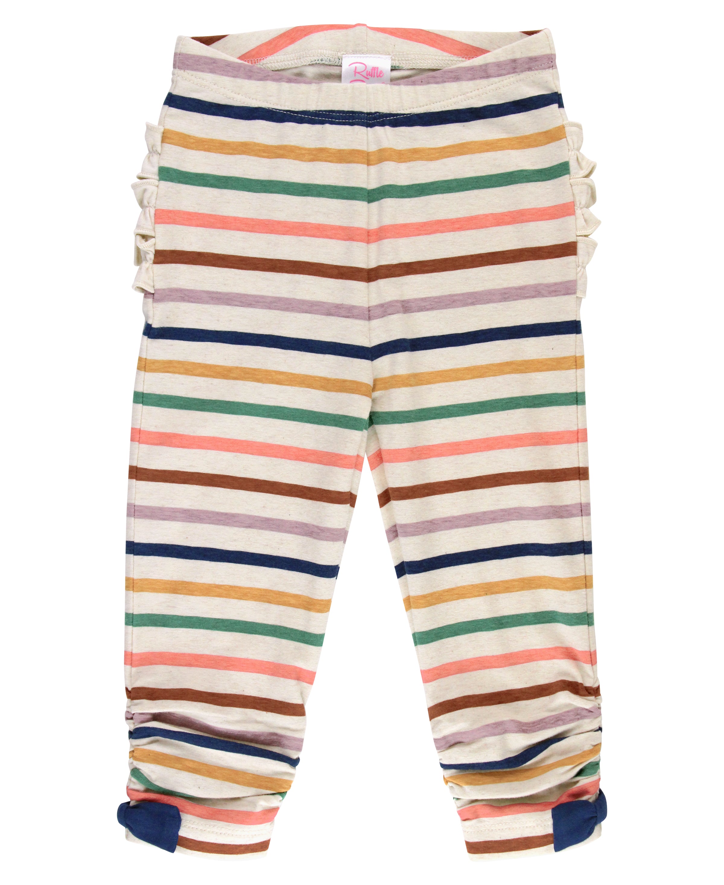 BABY RUCHED LEGGINGS SUNRISE RAINBOW STRIPE