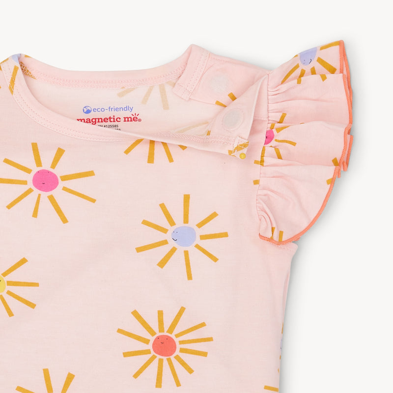 PUT ON YOUR SUNNIES RUFFLE SHORT SLEEVE SHORT PAJAMA