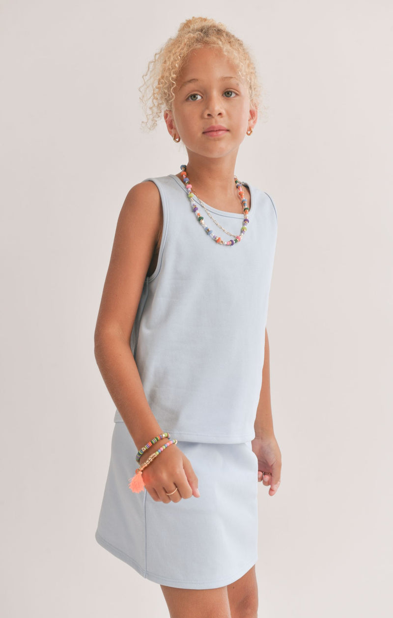 TWEEN BREAK A SWEAT CROP TANK