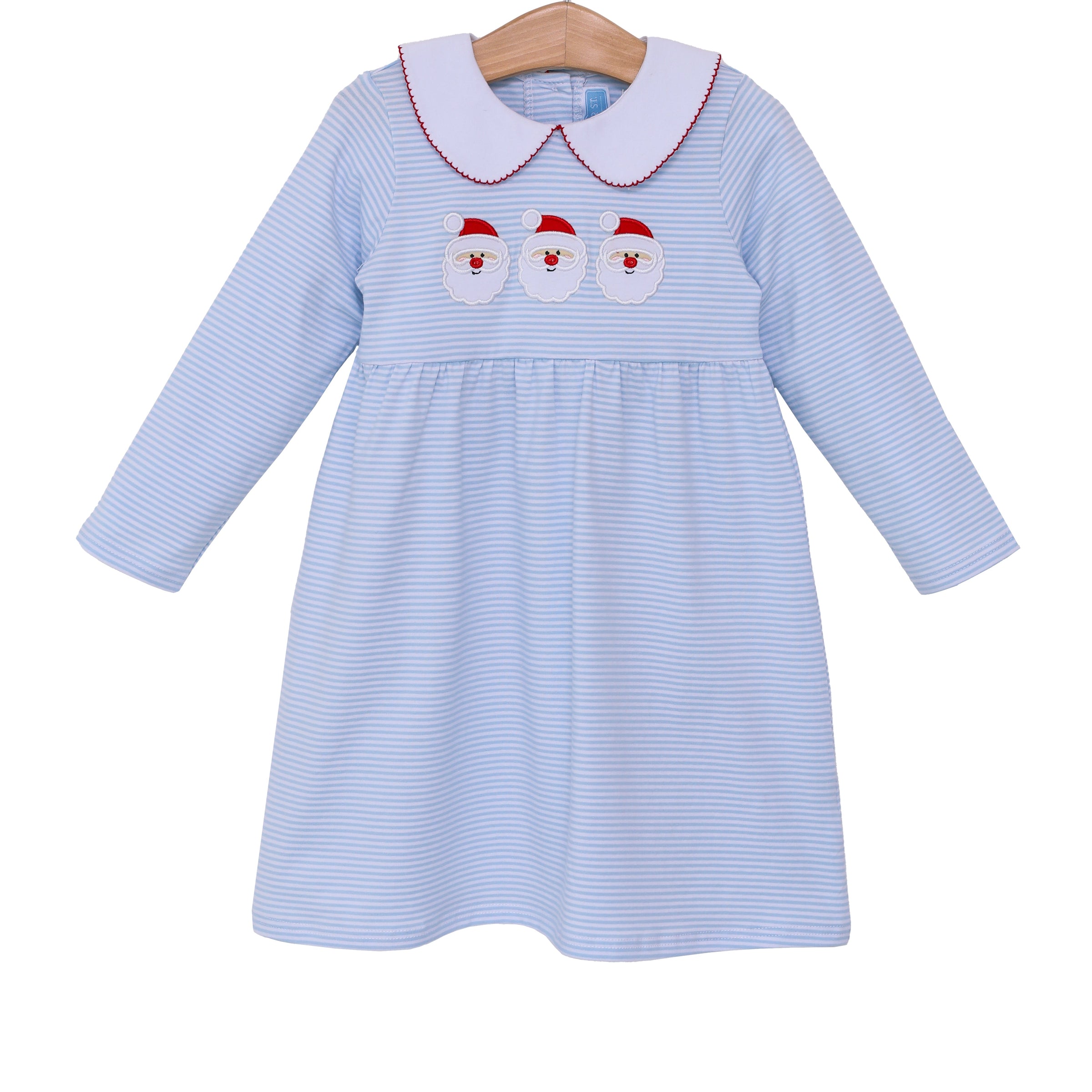 GIRLS SANTA APPLIQUÉ DRESS