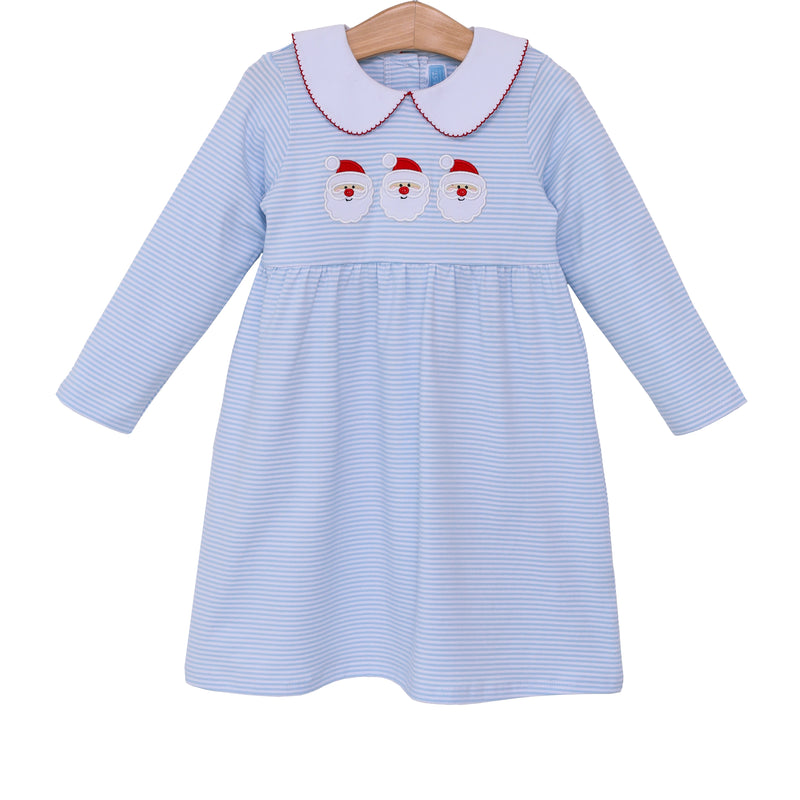 GIRLS SANTA APPLIQUÉ DRESS
