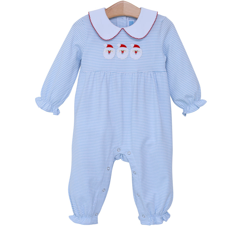 GIRLS SANTA APPLIQUE ROMPER