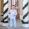 BOYS SANTA APPLIQUE PANT SET