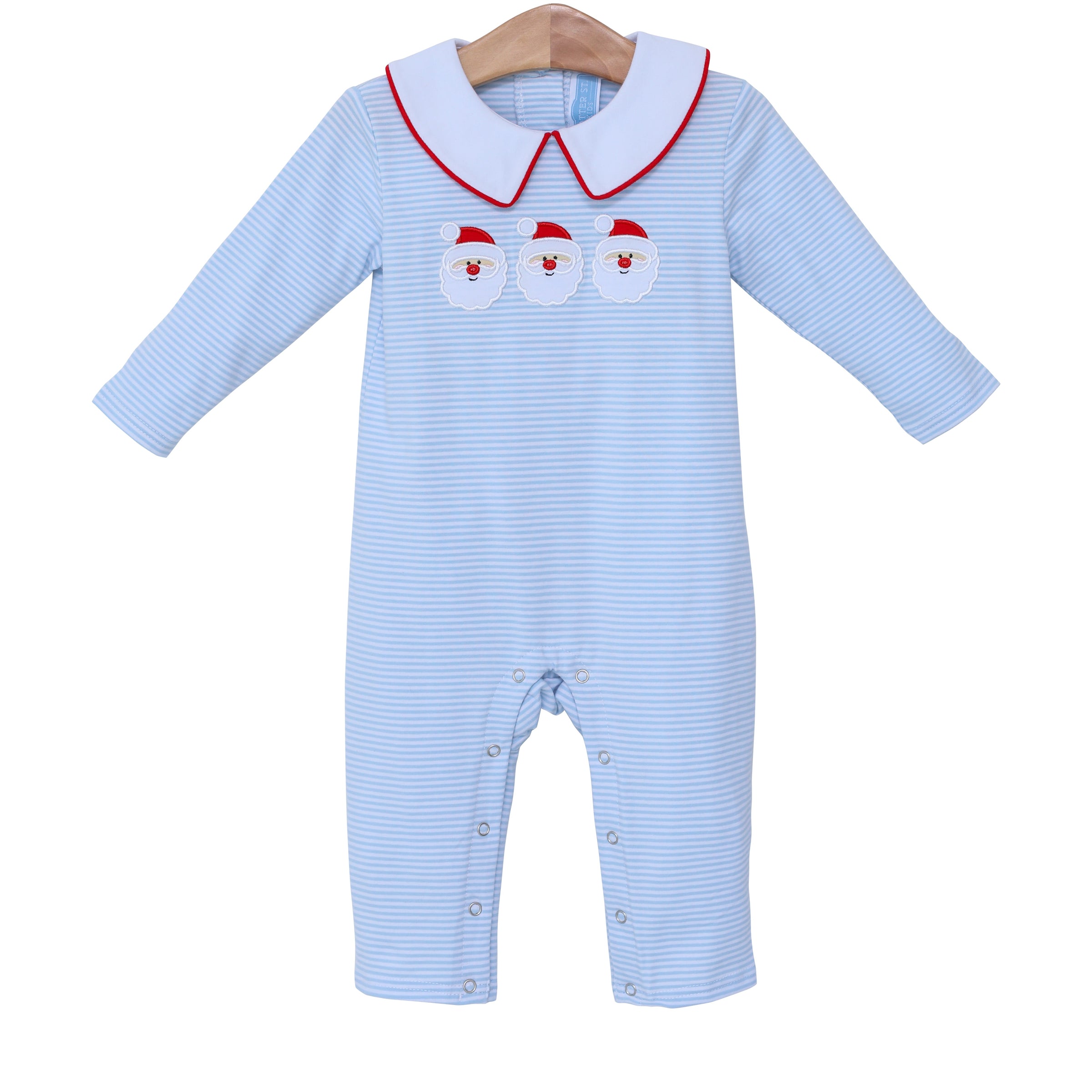 BOYS SANTA APPLIQUE ROMPER