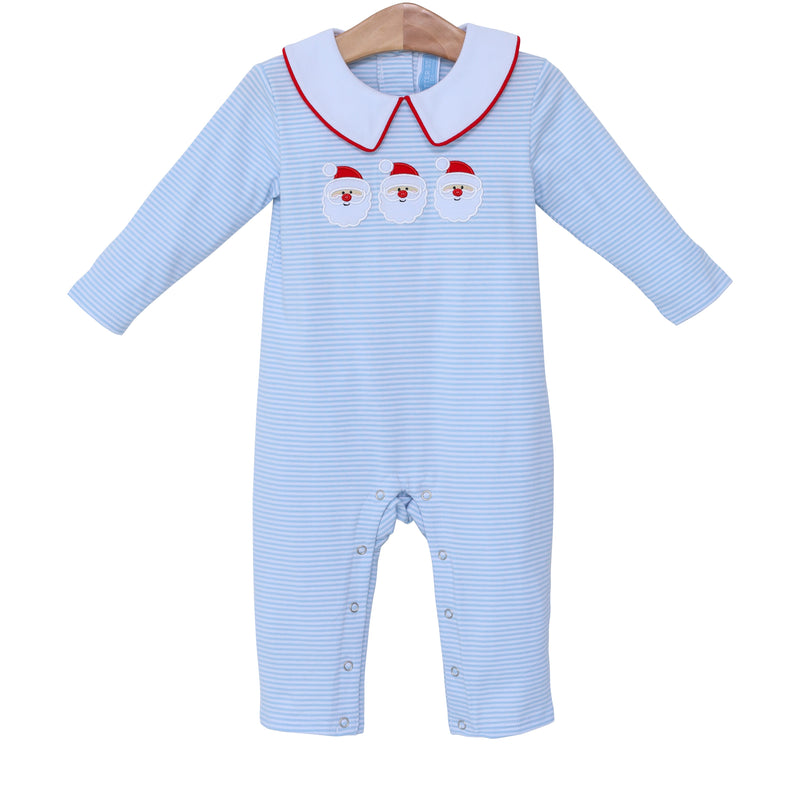 BOYS SANTA APPLIQUE ROMPER