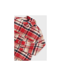 TWEEN RED AND BLACK PLAID SHACKET