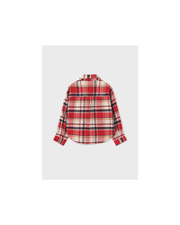 TWEEN RED AND BLACK PLAID SHACKET