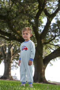 SPORTS DUMP TRUCK APPLIQUE ROMPER