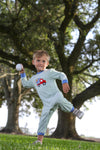 SPORTS DUMP TRUCK APPLIQUE ROMPER
