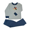 SAGE STRIPE TURKEY APPLIQUE BOY'S PANT SET