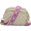 TATE WHEAT NYLON QUILTED PURSE