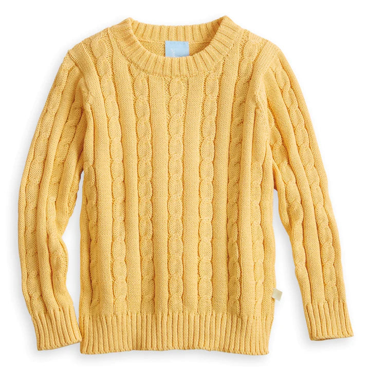 CABLEKNIT PULLOVER - YELLOW