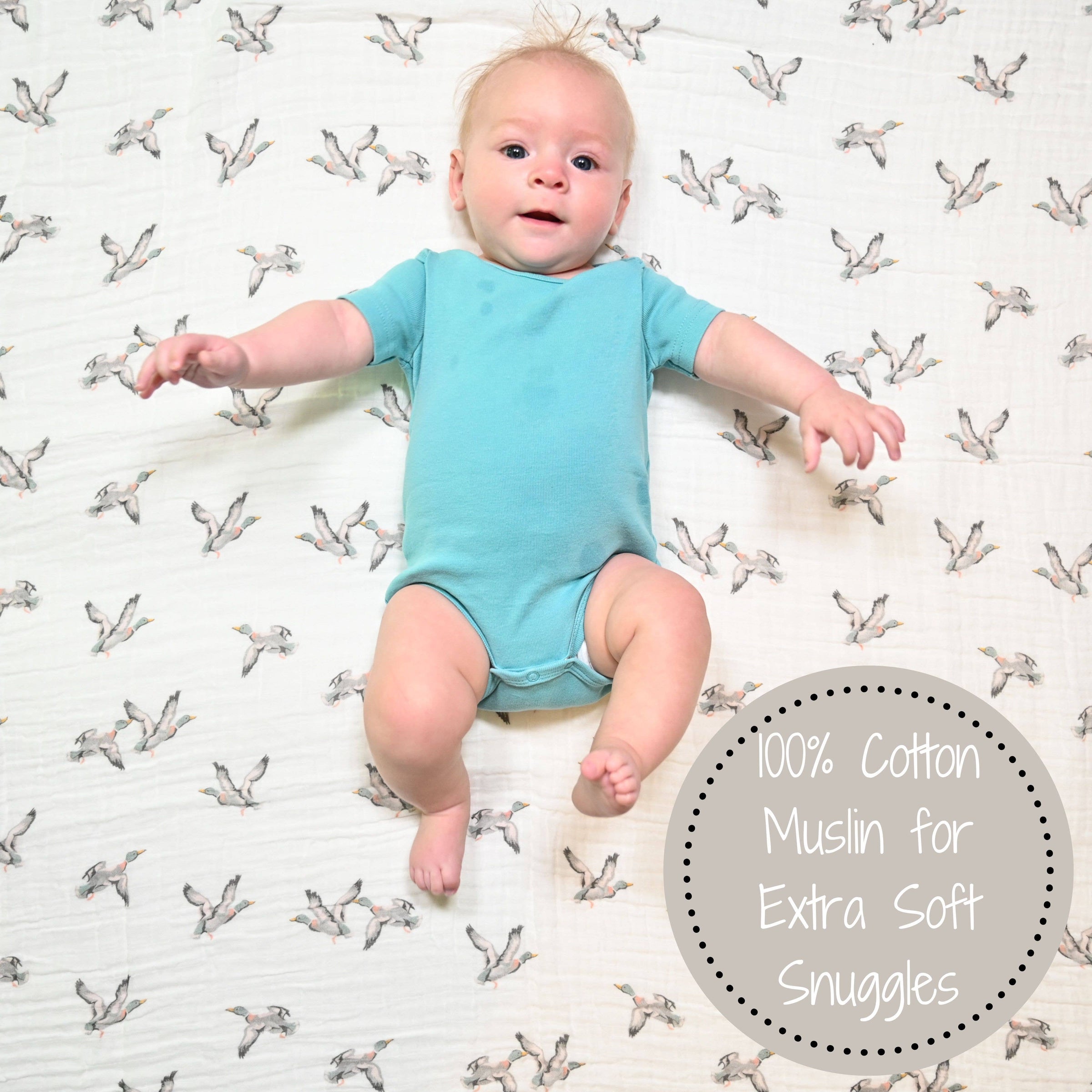 QUACKIN'UP BABY MUSLIN SWADDLE BLANKET