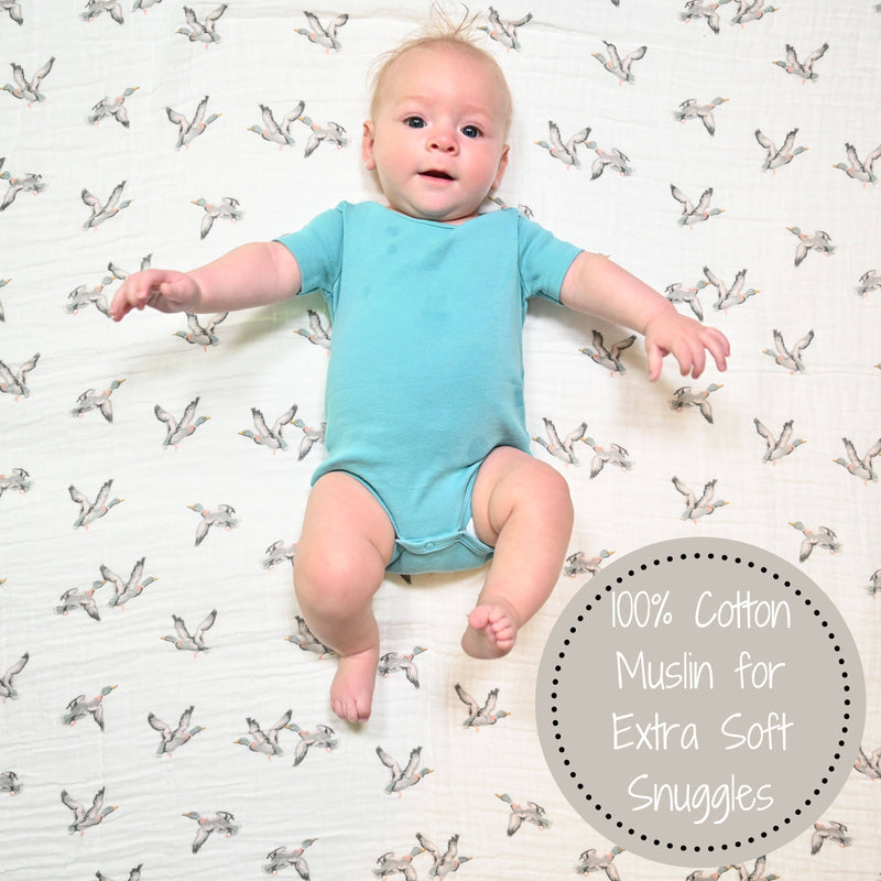 QUACKIN'UP BABY MUSLIN SWADDLE BLANKET