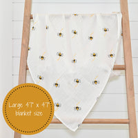 BEE-UTIFUL BABY MUSLIN SWADDLE BLANKET