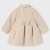 OATMEAL PLEATED WOOLEN  COAT