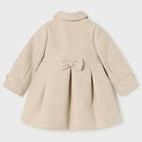 OATMEAL PLEATED WOOLEN  COAT