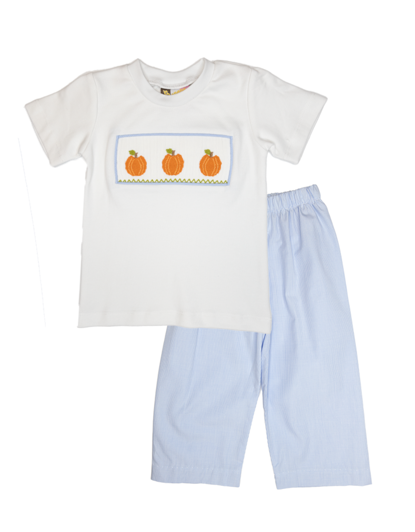 PUMPKIN SMOCKED BOYS PANT SET