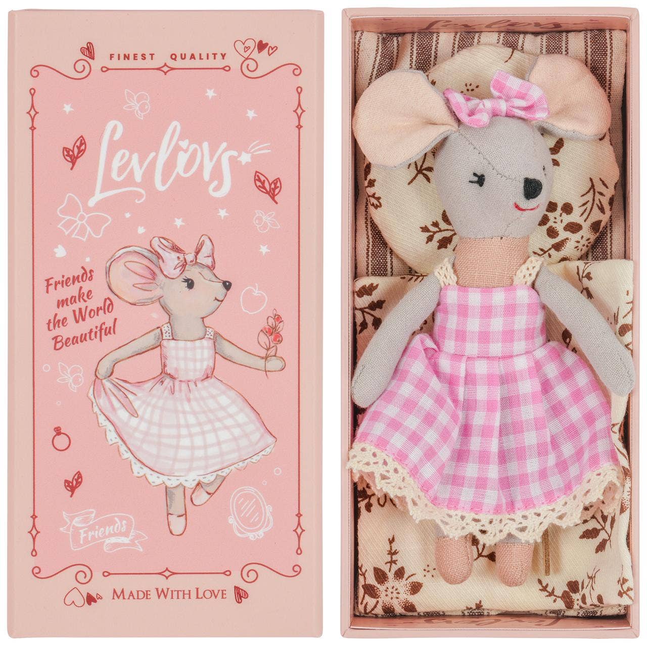 MOUSE LULU IN A BOX WITH BEDDING