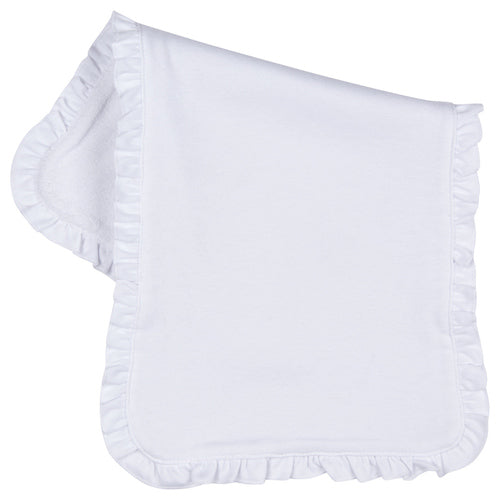 RUFFLE BABY BURP CLOTH (MULTIPLE COLORS)