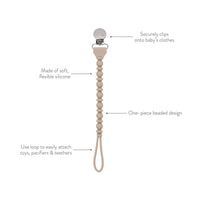 TOAST SWEETIE STRAP SILICONE ONE-PIECE PACIFIER CLIP
