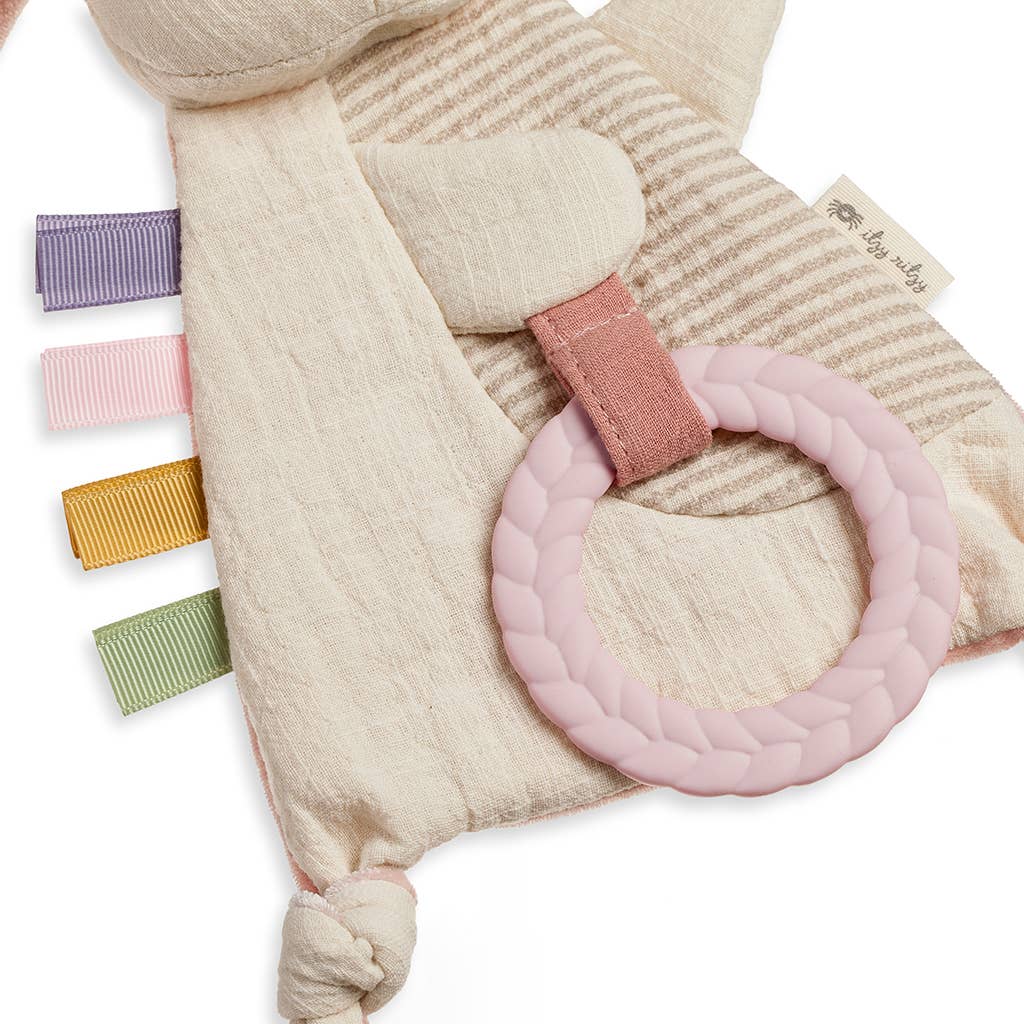 BUNNY BITZY CRINKLE SENSORY TOY WITH TEETHER