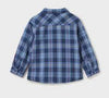 BABY BOYS BLUE PLAID LINED OVERSHIRT