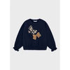 GIRLS NAVY APPLIQUE PULLOVER