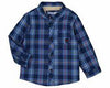 BABY BOYS BLUE PLAID LINED OVERSHIRT