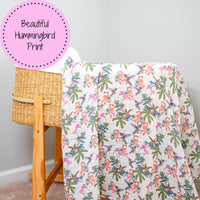 HUM ALONG HUMMINGBIRD BABY MUSLIN SWADDLE BLANKET