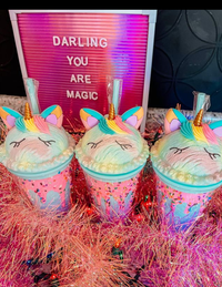 UNICORN SCOOP CONE TUMBLER - PINK