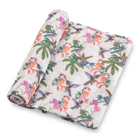 HUM ALONG HUMMINGBIRD BABY MUSLIN SWADDLE BLANKET
