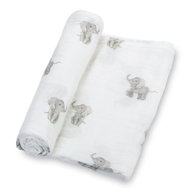 BABY ELEPHANT BABY MUSLIN SWADDLE BLANKET
