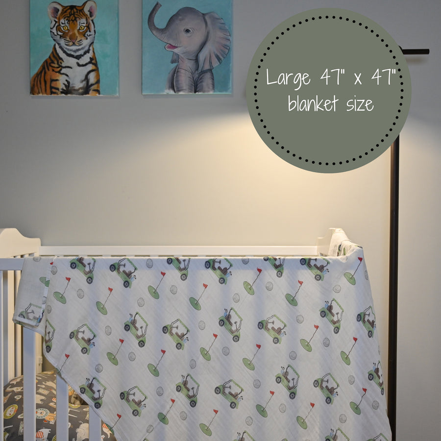GOLF A ROUND BABY SWADDLE BLANKET