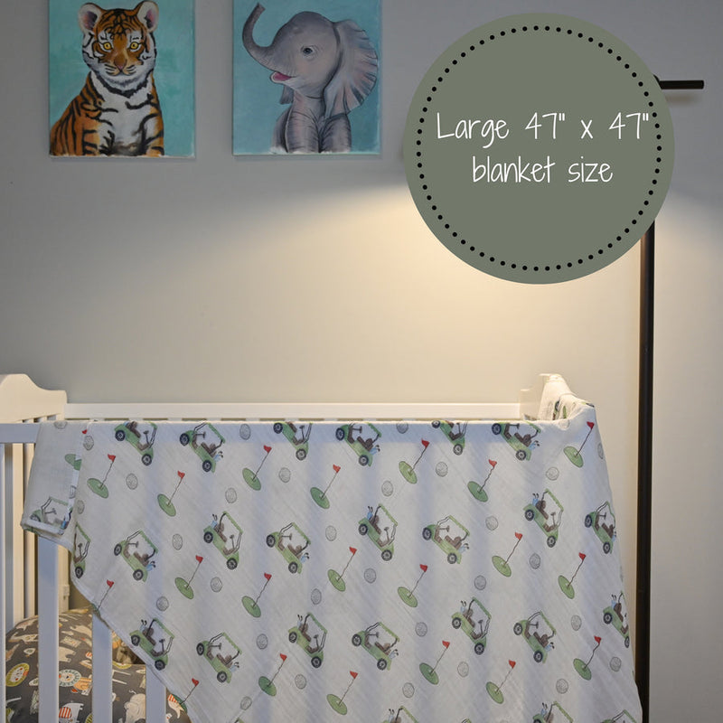 GOLF A ROUND BABY SWADDLE BLANKET