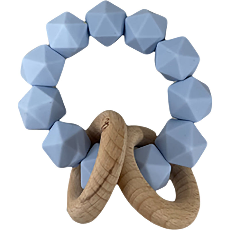 ABBY TEETHING RATTLE - BABY BLUE
