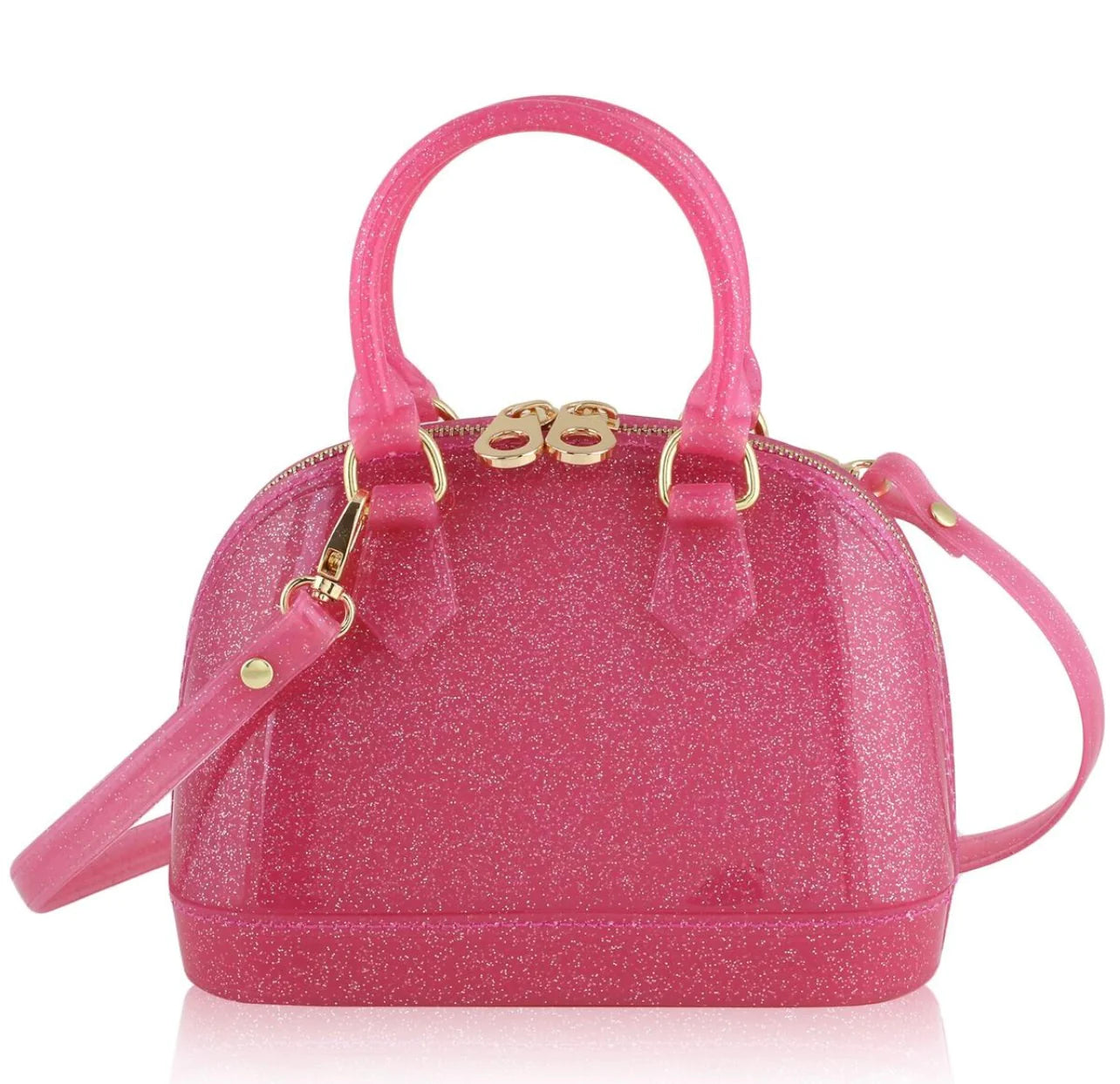 CATE JELLY PURSE - HOT PINK SPARKLE