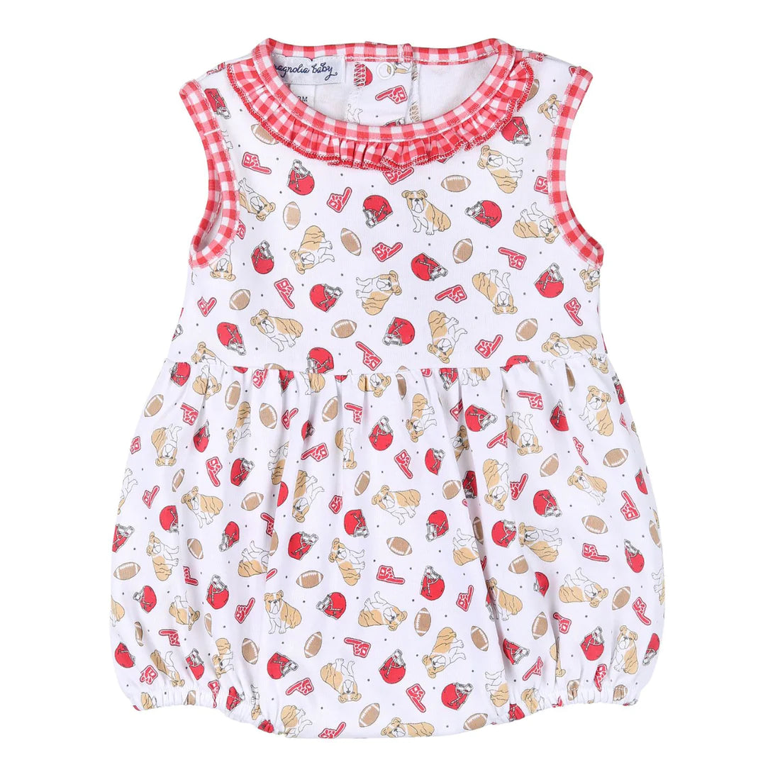 BULLDOG FOOTBALL PRINTED SLEEVELESS GIRL BUBBLE