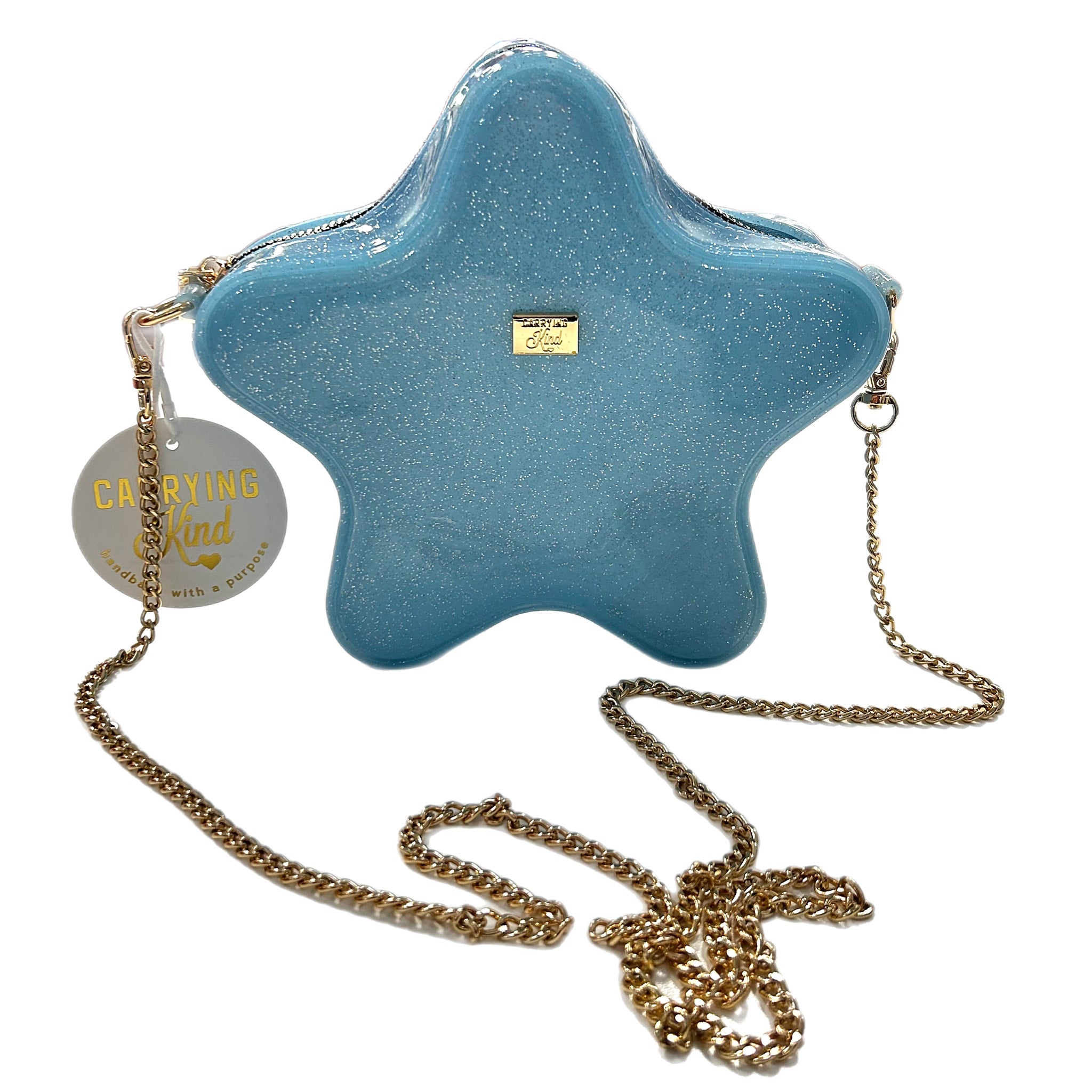TAYLOR JELLY PURSE - AQUA SPARKLE