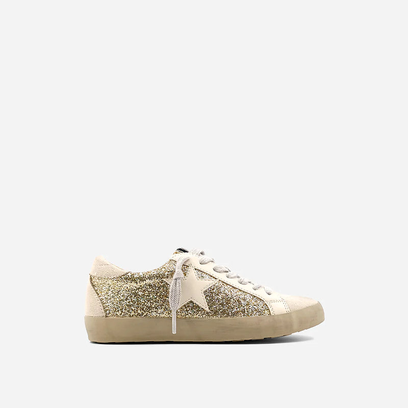 PAULA TODDLER SNEAKER - GOLD GLITTER