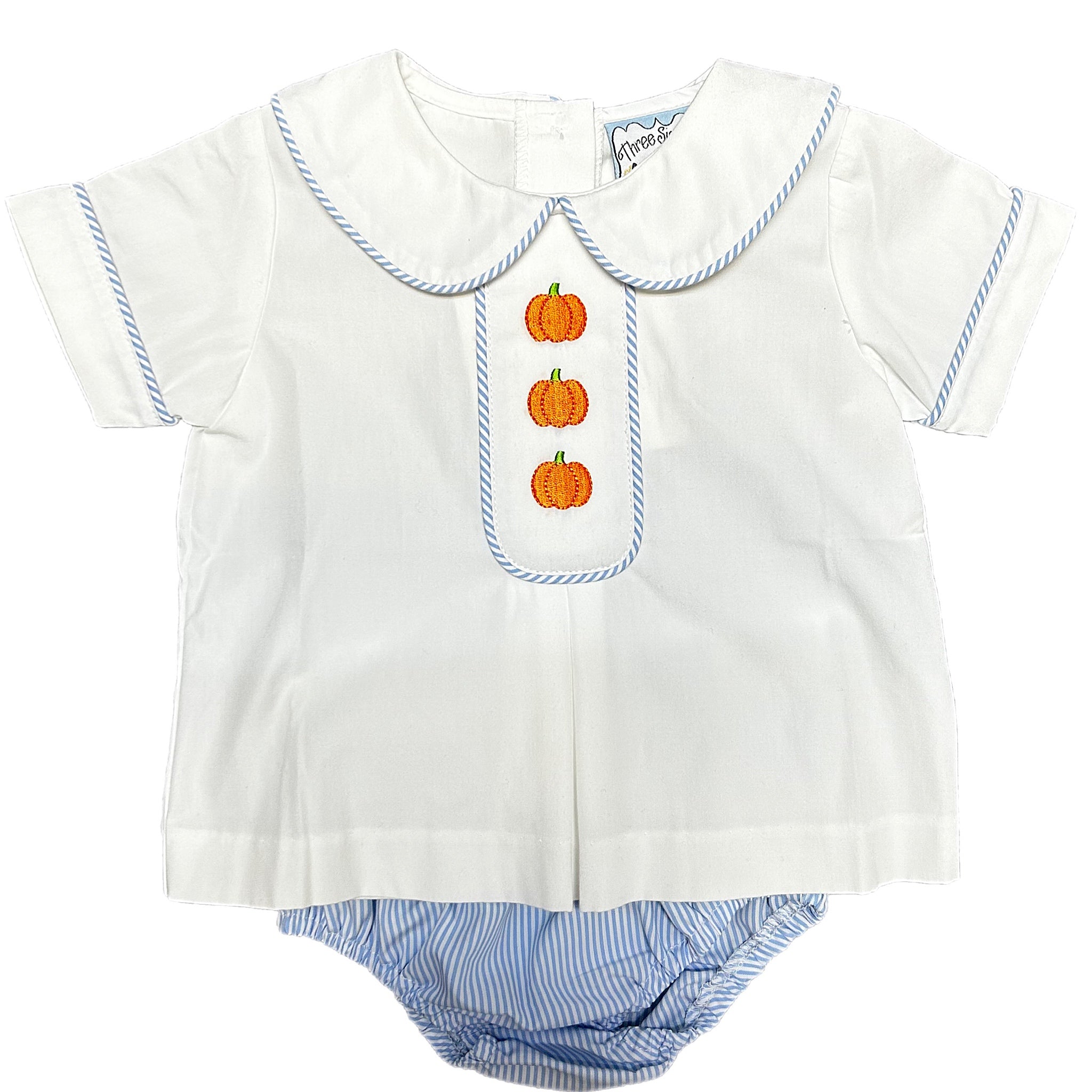 PUMPKIN TRIO BOYS BLOOMERS SET