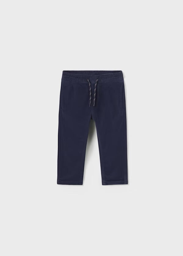 NAVY STRETCH CORDUROY PANTS