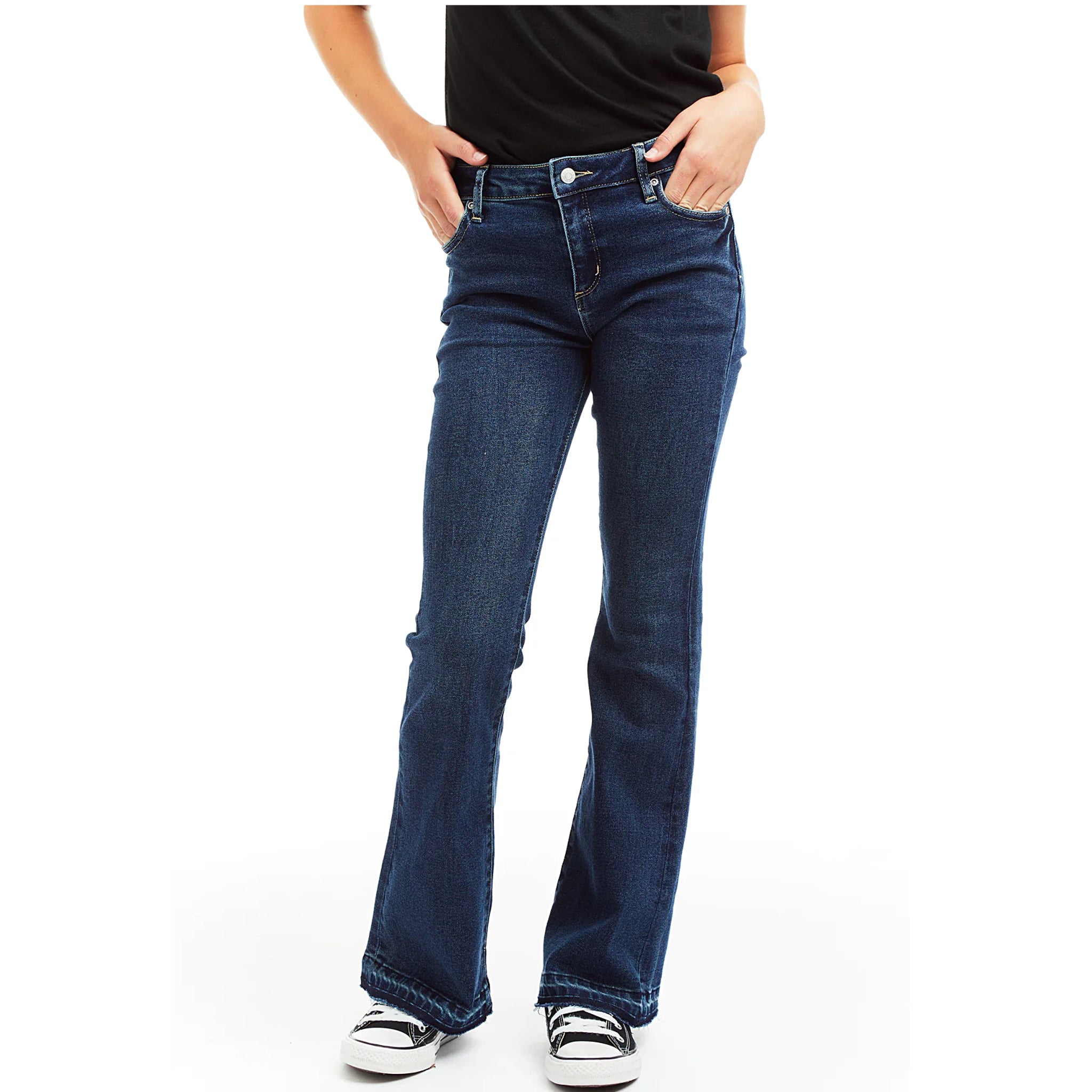 TWEEN HIGH RISE RELEASED HEM FLARE JEANS