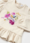 FLORAL GRAPHIC BABY GIRL SKIRTED TEE