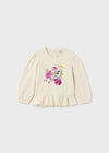 FLORAL GRAPHIC BABY GIRL SKIRTED TEE