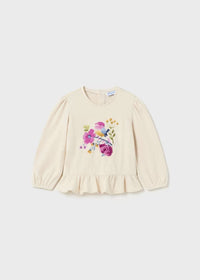 FLORAL GRAPHIC BABY GIRL SKIRTED TEE