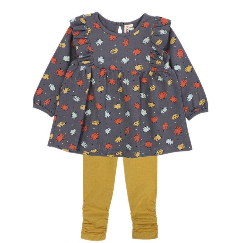PUMPKIN PRINT TUNIC AND LEGGINGS SET