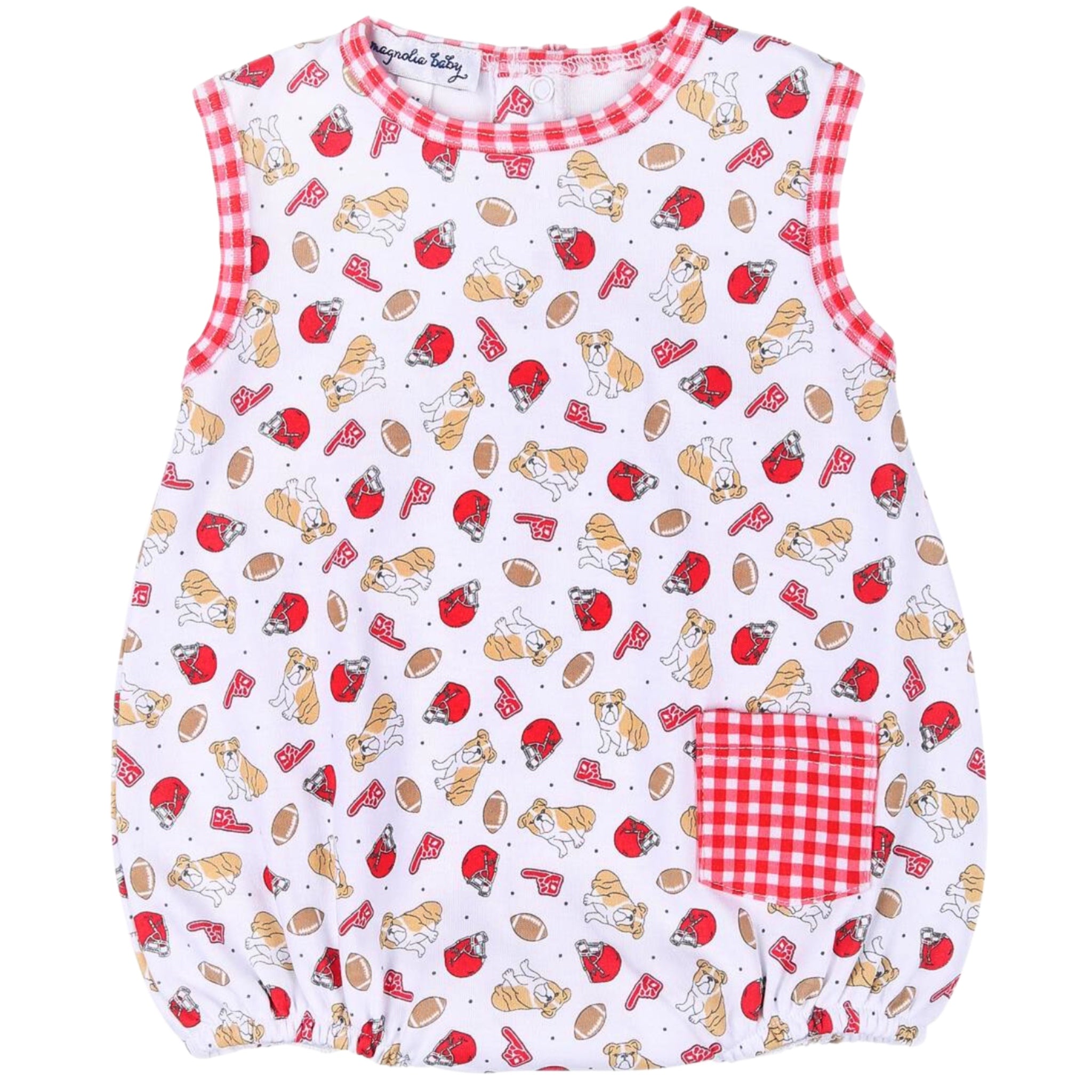 BULLDOG FOOTBALL PRINTED SLEEVELESS BUBBLE